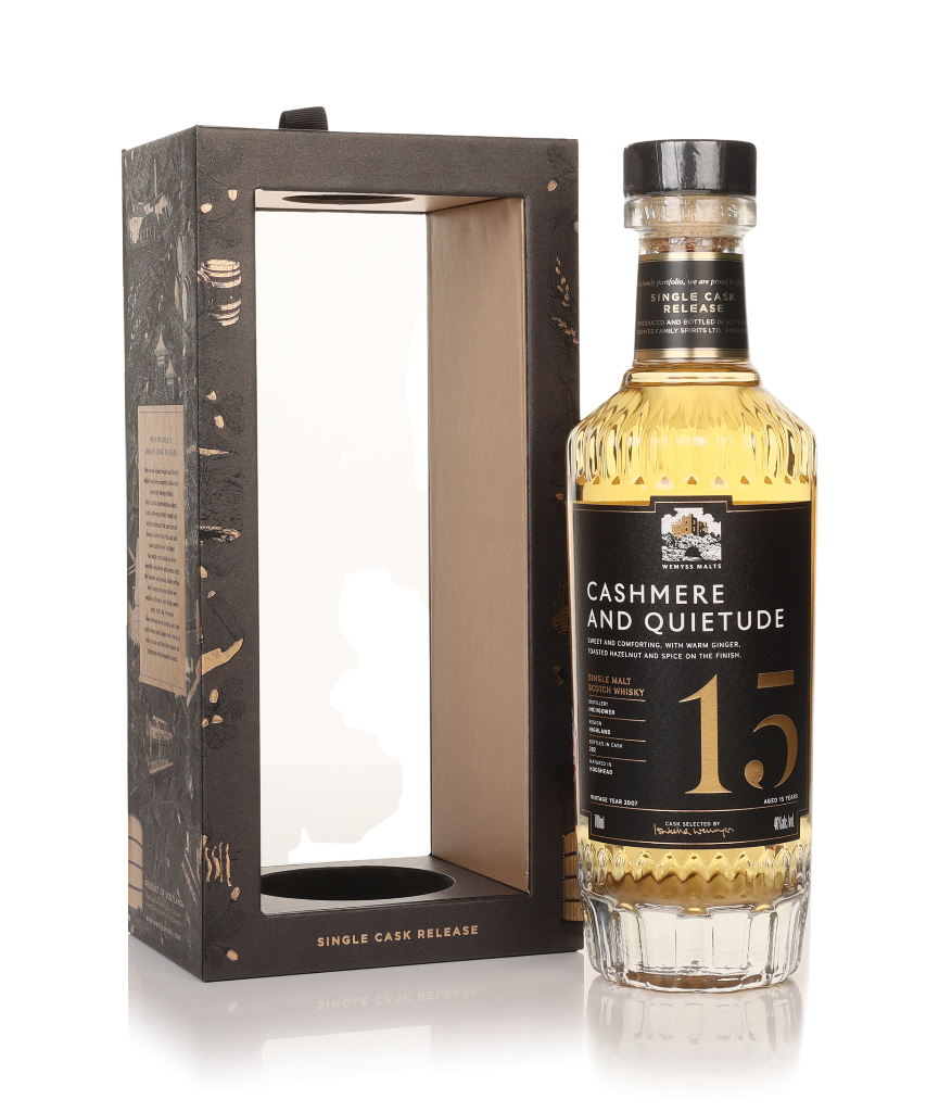 Cashmere And Quietude 15 Year Old 2007 - Wemyss Malts (Inchgower) (No Box / Torn Label) 70cl product image