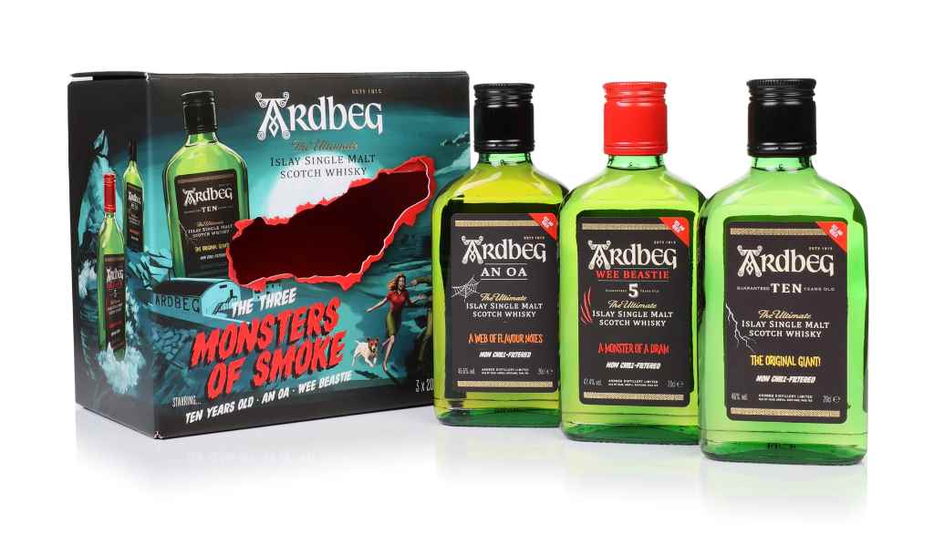 Ardbeg Monsters of Smoke Gift Set (3 x 200ml) (No Box / Torn Label) 60cl product image