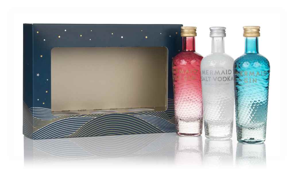 Mermaid Gin & Vodka Miniature Gift Pack (3 x 50ml) (No Box / Torn Label) 15cl product image