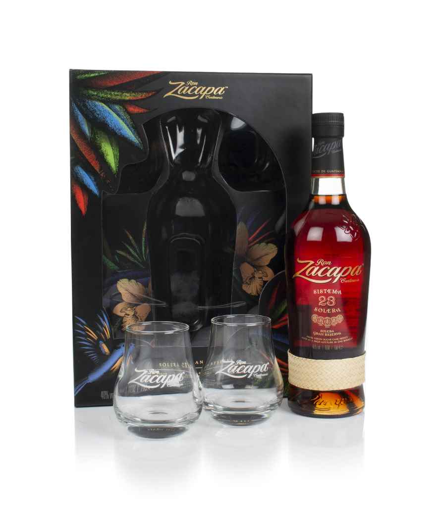 Ron Zacapa Centenario Sistema Solera 23 Gift Pack with 2x Glasses (No Box / Torn Label) 70cl product image