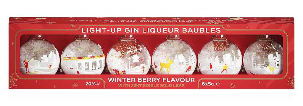 Light-Up Gin Liqueur Baubles (No Box / Torn Label) 30cl product image