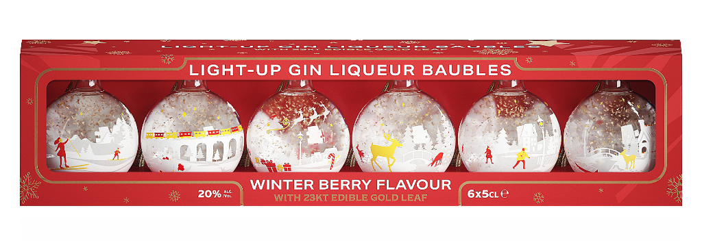 Light-Up Gin Liqueur Baubles (No Box / Torn Label) 30cl product image