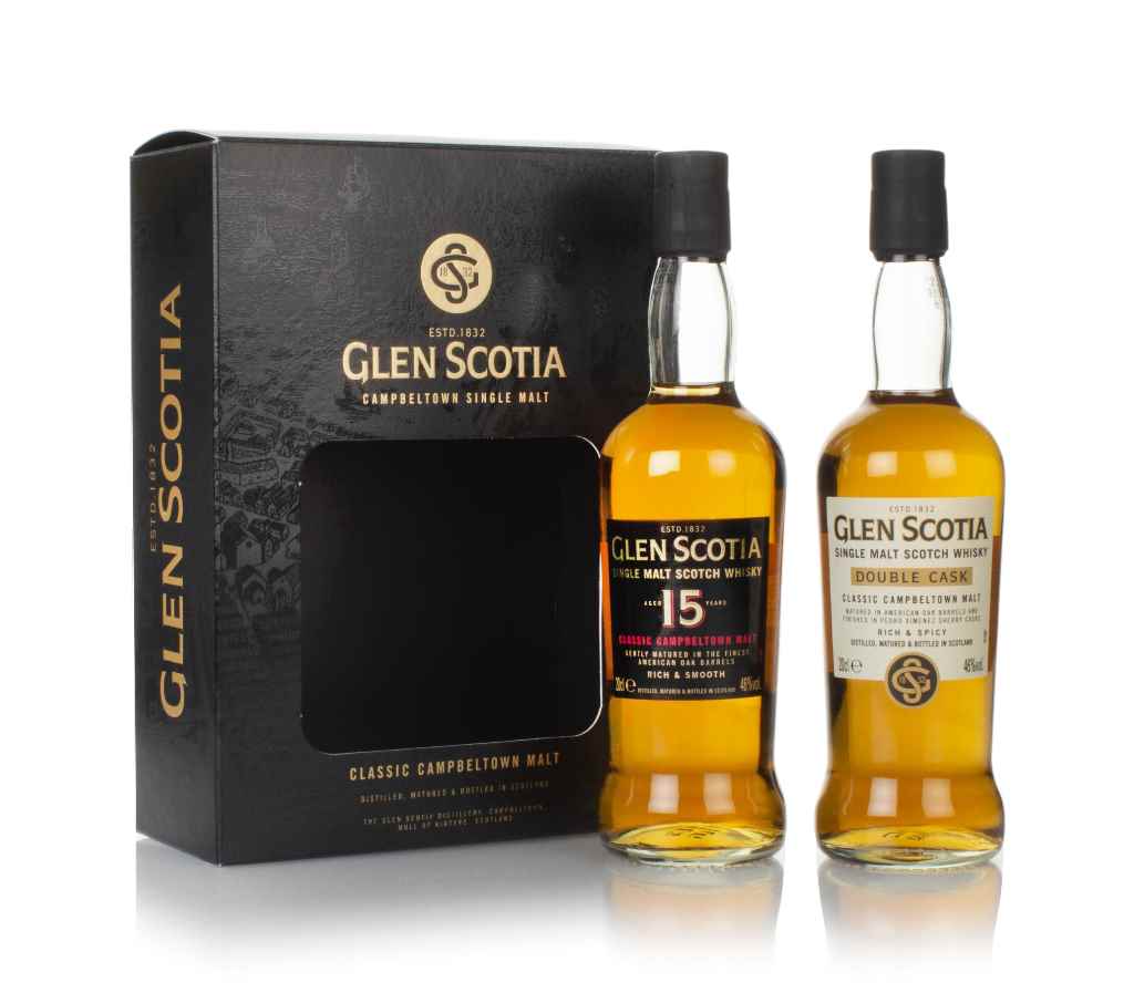 Glen Scotia Double Cask & 15 Year Old Gift Pack (2 x 20cl) (No Box / Torn Label) 40cl product image