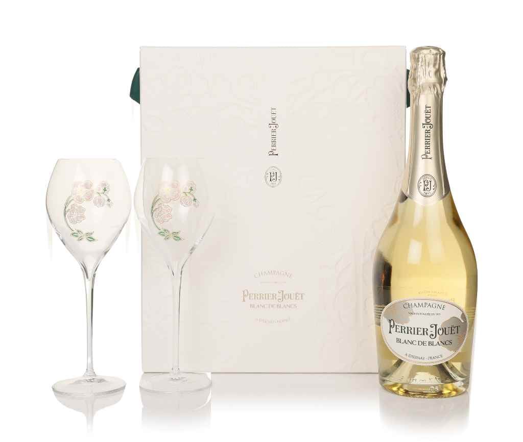 Perrier-Jouët Blanc de Blancs Gift Pack with 2x Glasses (No Box / Torn Label) 75cl product image