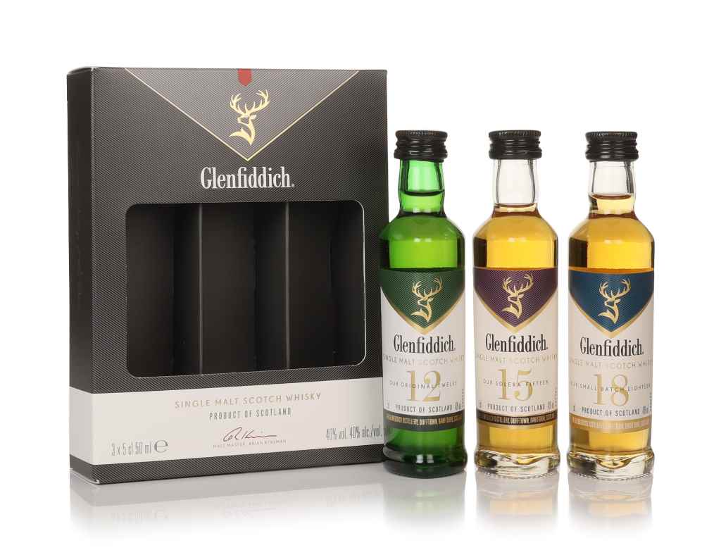 Glenfiddich Triple Pack (3 x 50ml) (No Box / Torn Label) 15cl product image