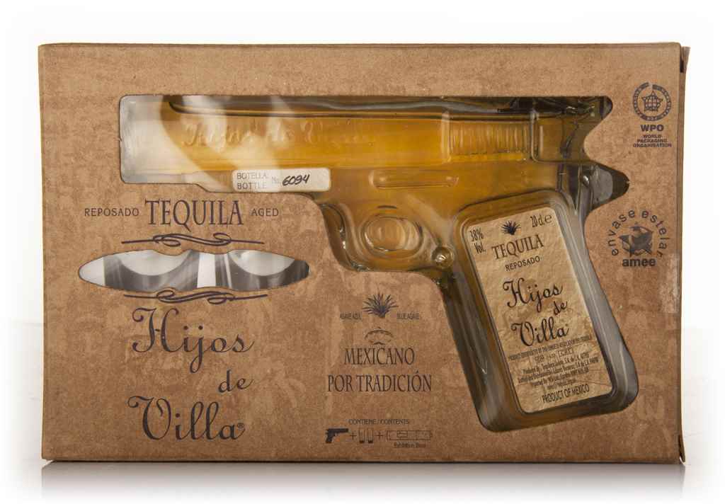 Hijos de Villa Tequila Reposado Pistol (No Box / Torn Label) 20cl product image