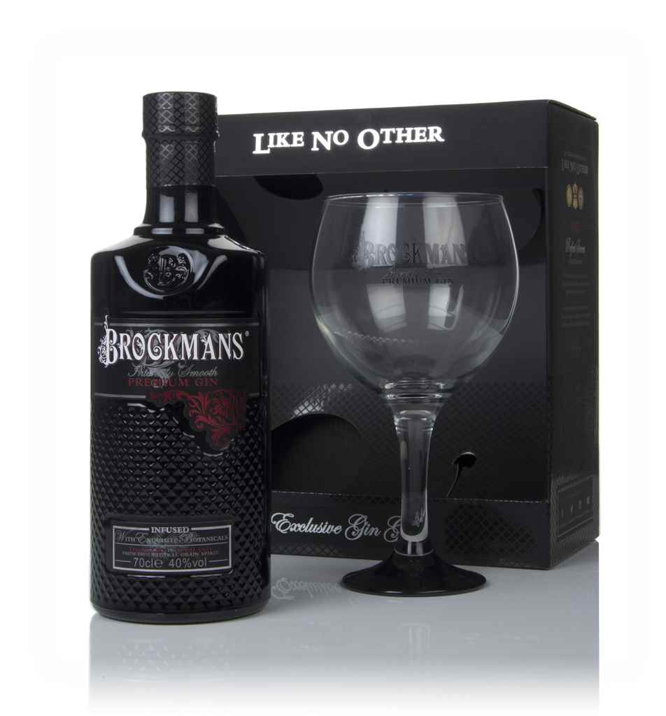 Brockmans Intensely Smooth Gin Gift Pack with Glass (No Box / Torn Label) 70cl product image