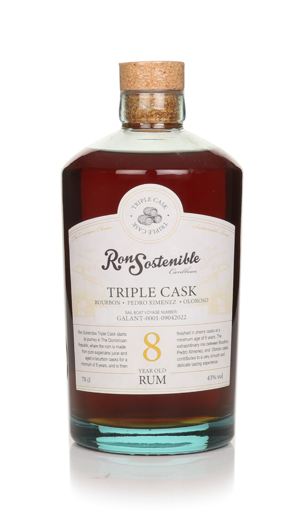 Ron Sostenible Triple Cask 8 Year Old 70cl product image
