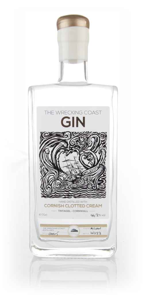 The Wrecking Coast Cornish Clotted Cream Gin 43.9% (No Box / Torn Label) 70cl product image