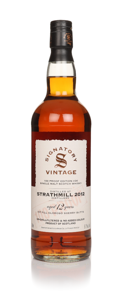 Strathmill 12 Year Old 2012 - 100 Proof Edition #36 (Signatory) 70cl product image