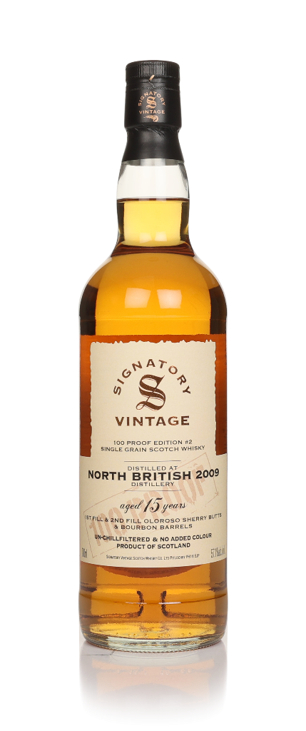 North British 15 Year Old 2009 - 100 Proof Grain Edition #2 (Signatory) 70cl product image