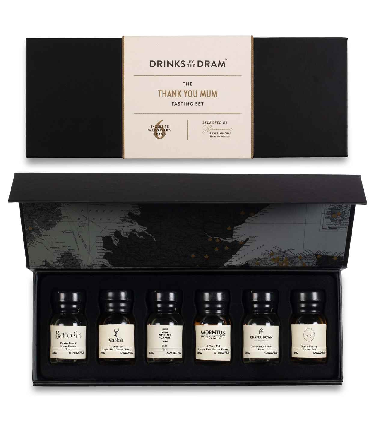 Thank You Mum Mixed Spirits Tasting Set (Black) 18cl product image
