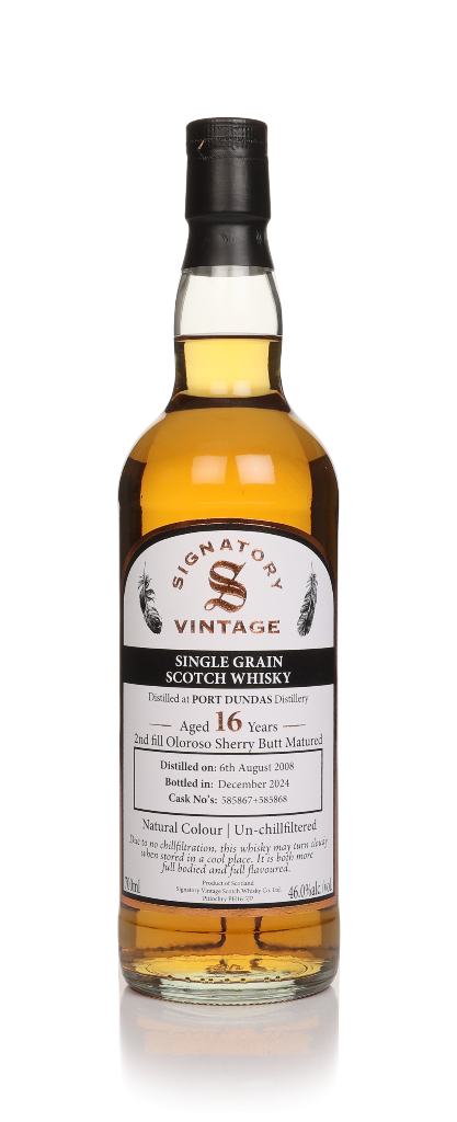 Port Dundas 16 Year Old 2008 (cask 585867 & 585868) (Signatory) 70cl product image