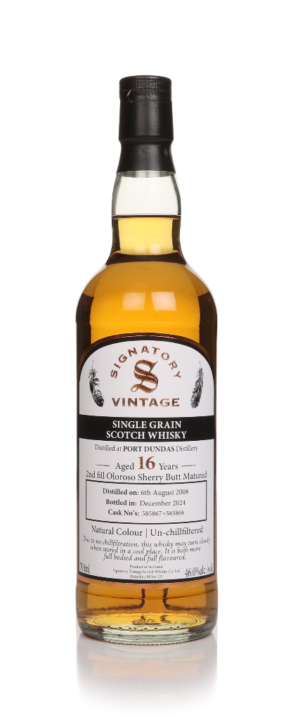Port Dundas 16 Year Old 2008 (cask 585867 & 585868) (Signatory) 70cl product image