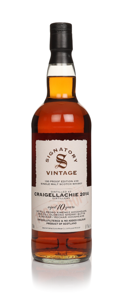 Craigellachie 10 Year Old 2014 - 100 Proof Edition #39 (Signatory) 70cl product image
