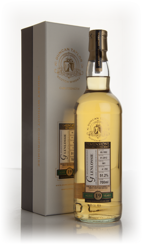 Glenlossie 19 Year Old 1992 Cask 981- Dimensions (Duncan Taylor) 70cl product image