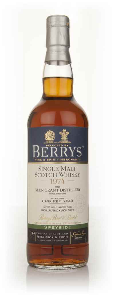Glen Grant 37 Year Old 1974 Cask 7643 (Berry Bros. & Rudd) 70cl product image