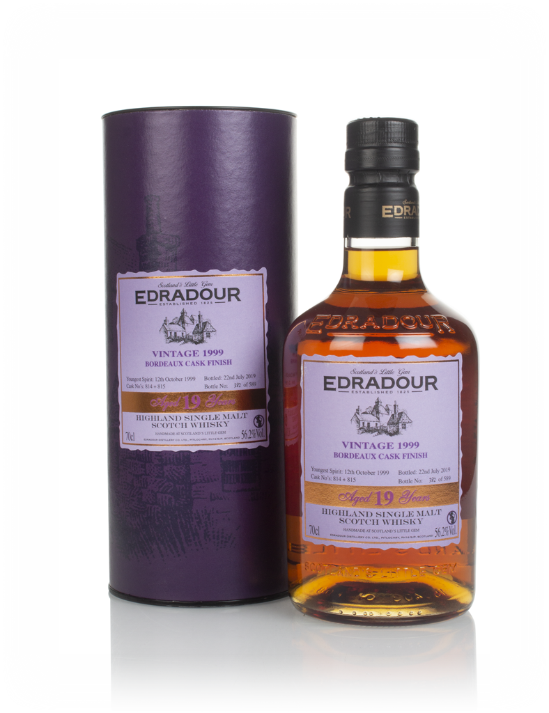 Edradour 19 Year Old 1999 (casks 814 & 815) - Bordeaux Cask Finish 70cl product image