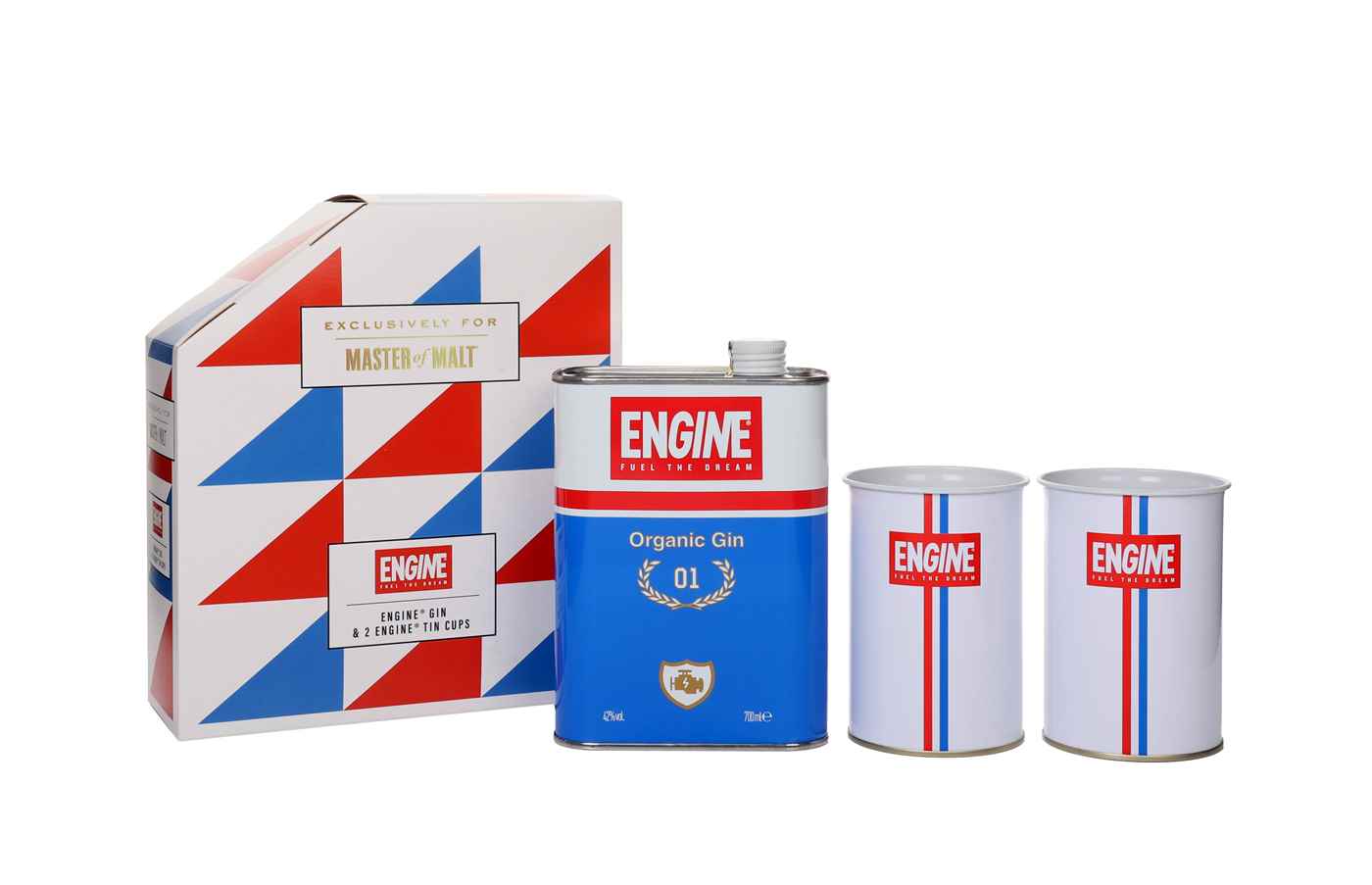 Engine Organic Gin Gift Set with 2x Tin Cups 70cl product image