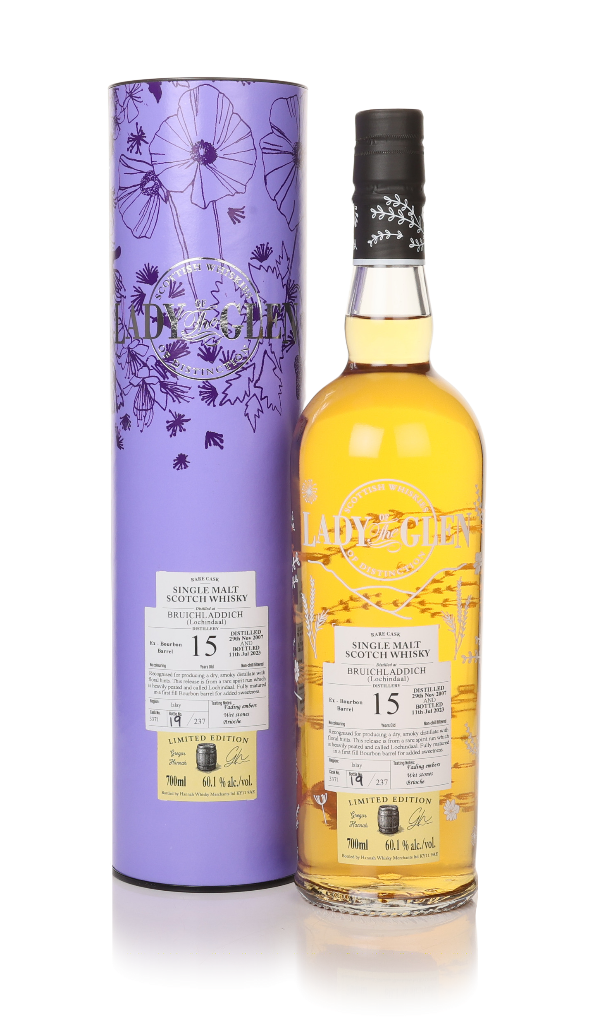 Bruichladdich (Lochindaal) 15 Year Old 2007 (cask 3371) - Lady of the Glen (Hannah Whisky Merchants) 70cl product image
