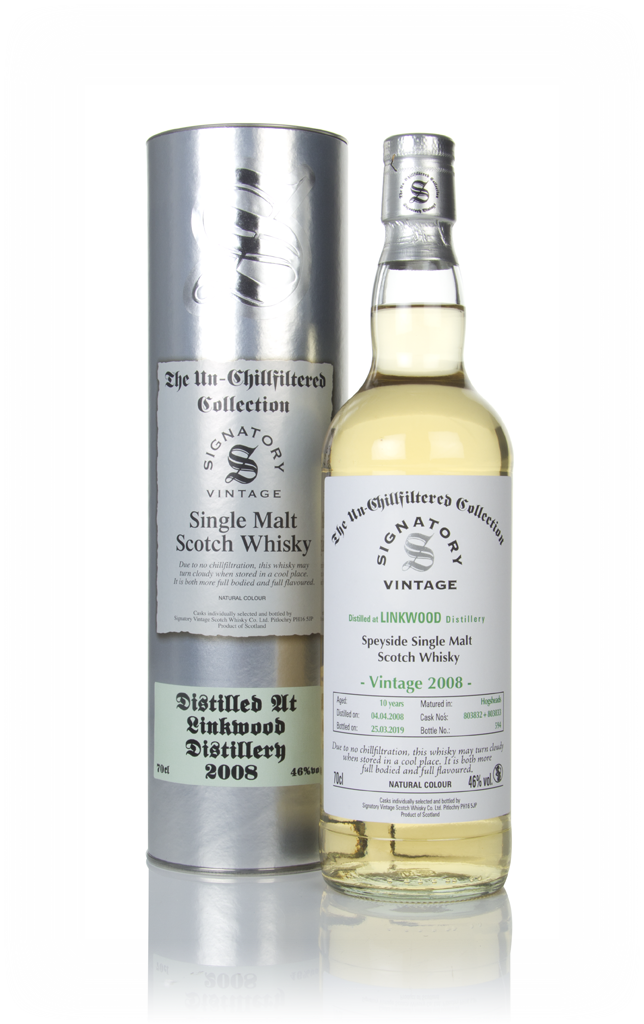Linkwood 10 Year Old 2008 (casks 803832 & 803833) - Un-Chillfiltered Collection (Signatory) 70cl product image