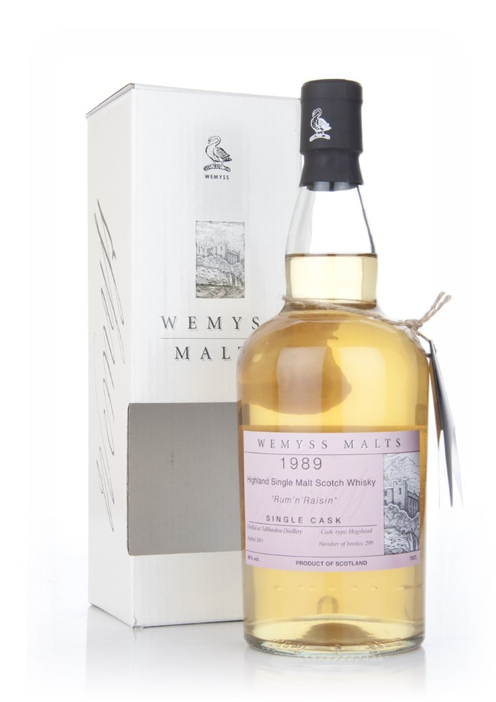 Rum 'n' Raisin 1989 - Wemyss Malts (Tullibardine) 70cl product image