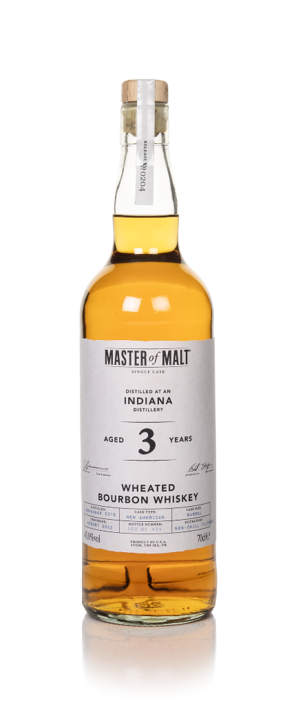 Indiana Wheated Bourbon 3 Year Old 2019 Single Cask (Master of Malt) 70cl product image