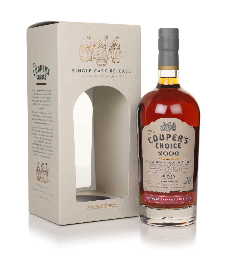 Girvan 16 Year Old 2006 (cask 523223) - The Cooper's Choice (The Vintage Malt Whisky Co.) 70cl product image