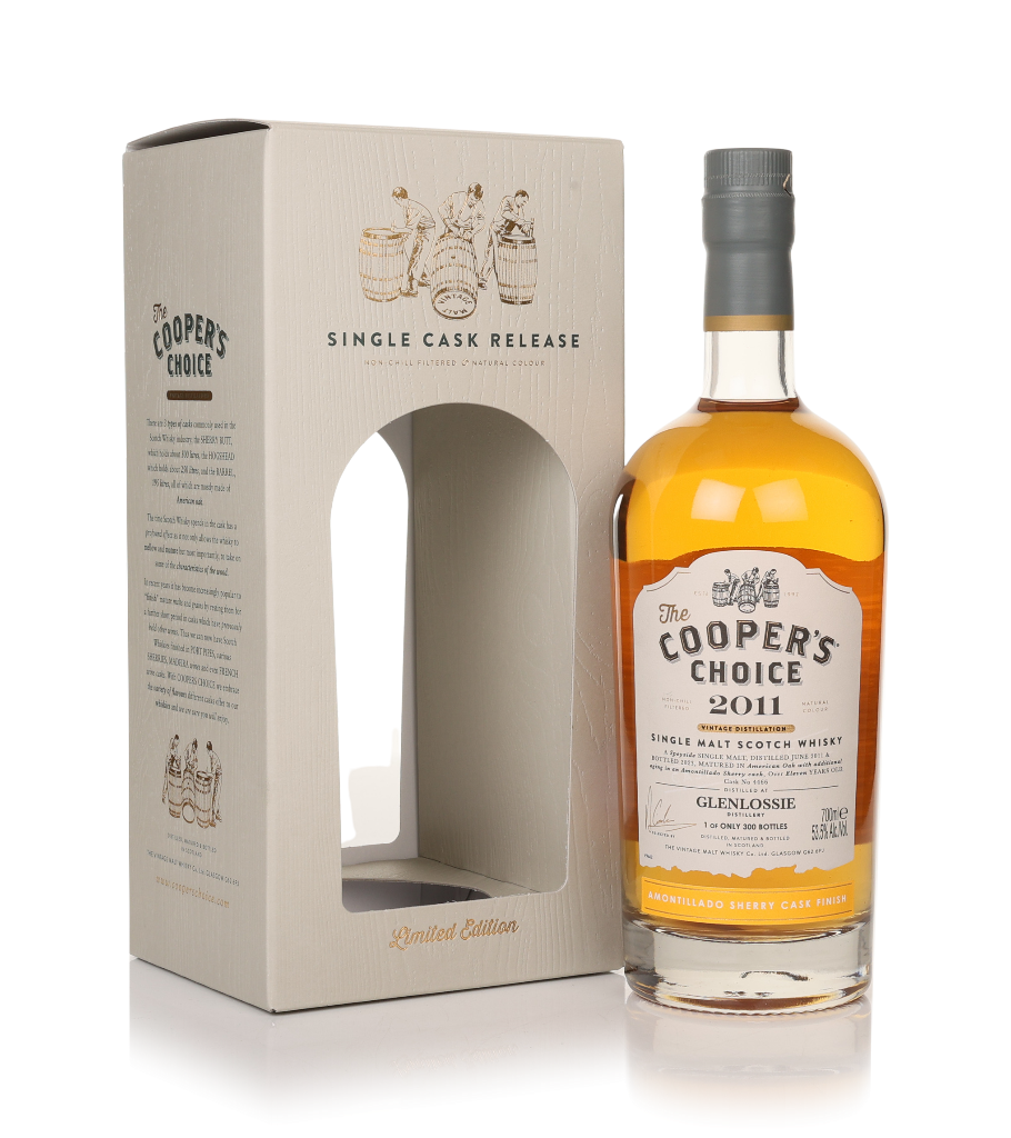 Glenlossie 11 Year Old 2011 (cask 4466) - The Cooper's Choice (The Vintage Malt Whisky Co.) 70cl product image