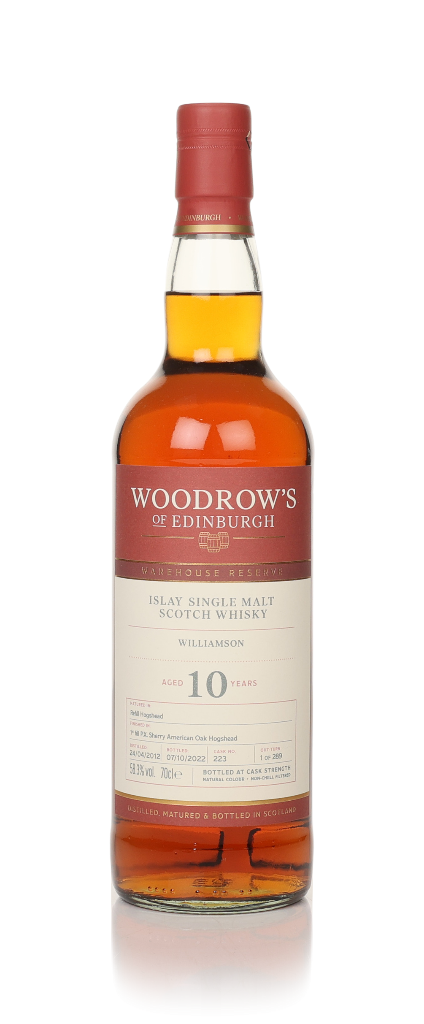 Williamson 10 Year Old 2012 (Cask 223) - Woodrow's of Edinburgh 70cl product image