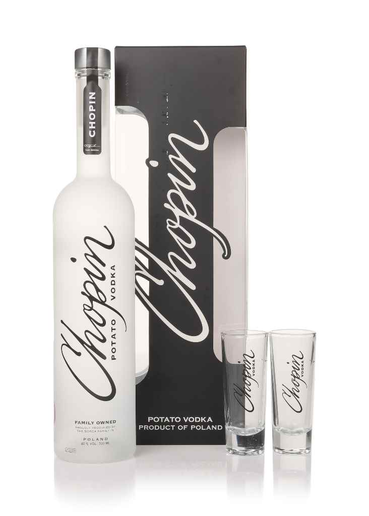 Chopin Potato Vodka with 2x Shot Glasses 70cl product image