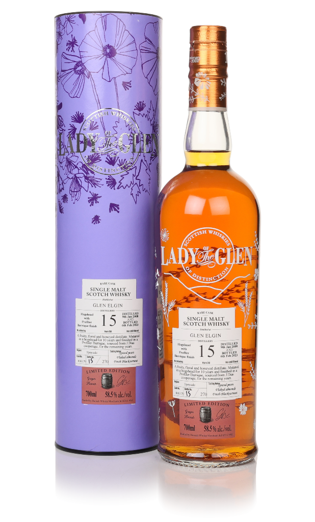 Glen Elgin 15 Year Old 2008 (cask 800179) - Lady of the Glen (Hannah Whisky Merchants) 70cl product image