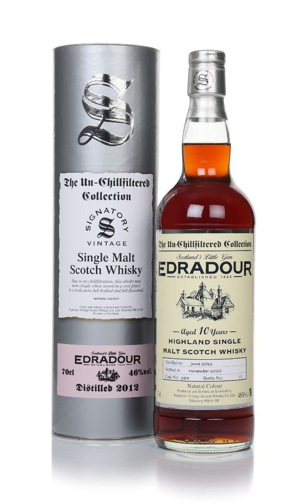 Edradour 10 Year Old 2012 (cask 284) - Un-Chillfiltered Collection (Signatory) 70cl product image