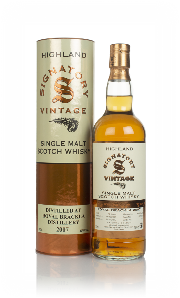 Royal Brackla 12 Year Old 2007 (cask 307920) - Signatory 70cl product image