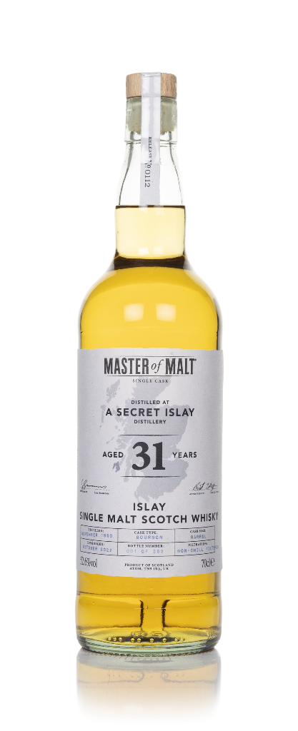 Secret Islay Distillery 31 Year Old 1990 Single Cask (Master of Malt) (52.6%) 70cl product image