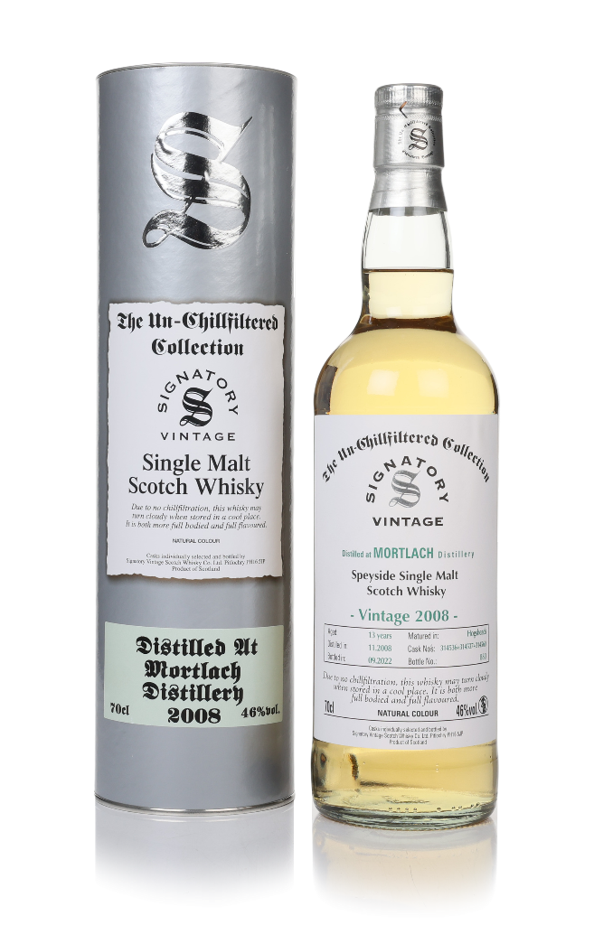Mortlach 13 Year Old 2008 (casks 314536 & 314537 & 314560) - Un-Chillfiltered Collection (Signatory) 70cl product image