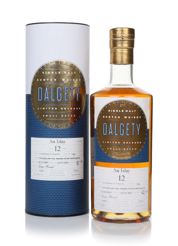 An Islay 12 Year Old 2009 (casks #,1 #2 & #3) - Dalgety (Hannah Whisky Merchants) 70cl product image