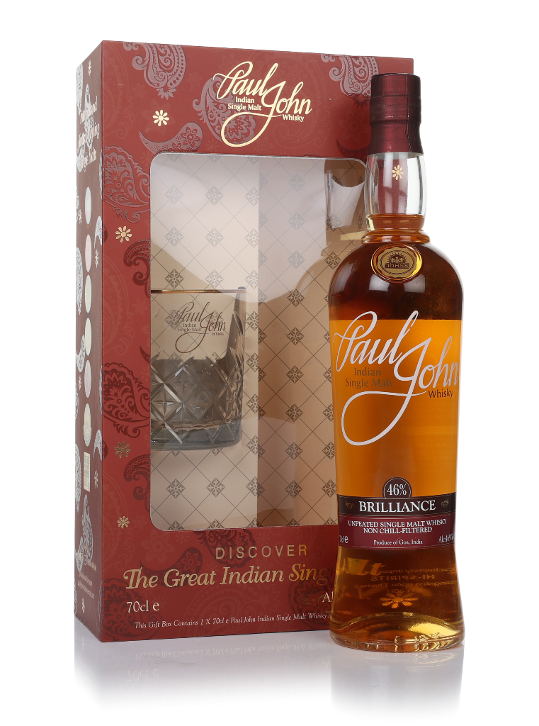 Paul John Brilliance Gift Pack with Glass 70cl product image