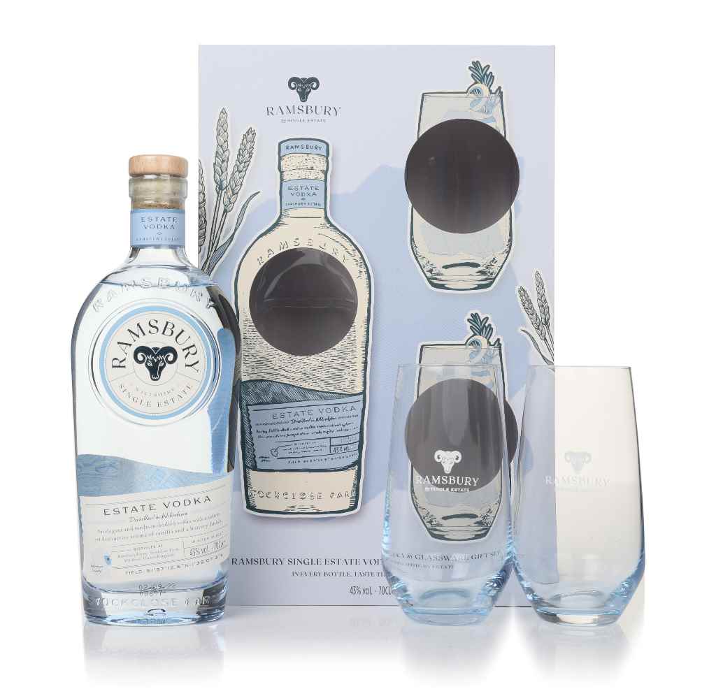 Ramsbury Vodka Gift Set with 2x Glasses 70cl product image