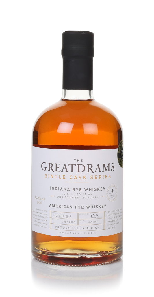Indiana Rye 4 Year Old 2017 (cask GD-IR-4) - Single Cask Series (GreatDrams) 50cl product image