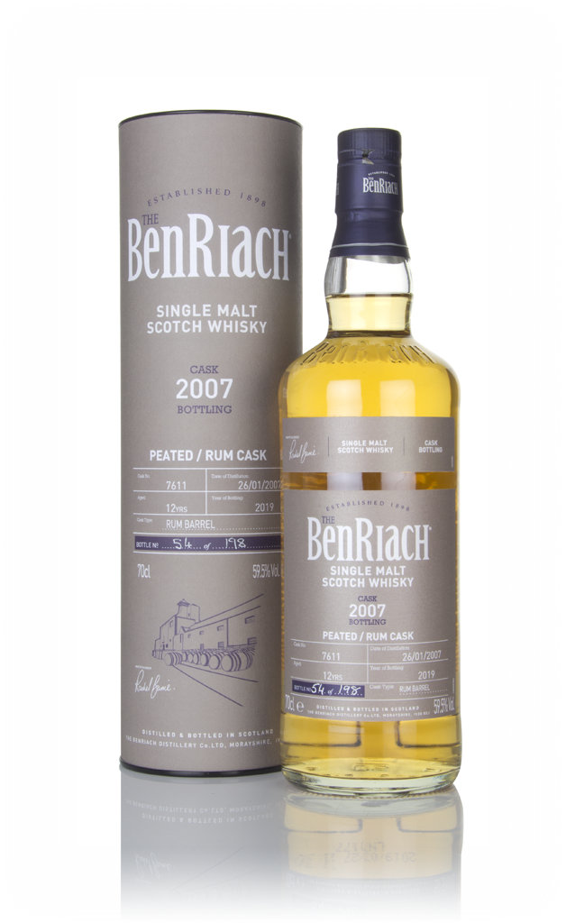 Benriach 12 Year Old 2007 (cask 7611) - Peated, Rum Cask 70cl product image