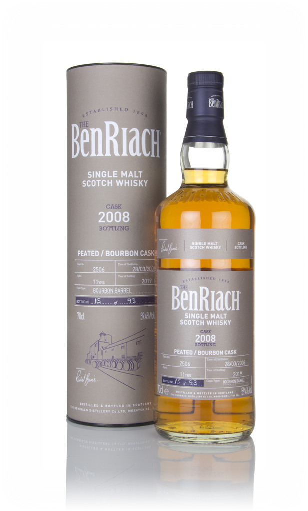Benriach 11 Year Old 2008 (cask 2506) - Peated, Bourbon Cask 70cl product image