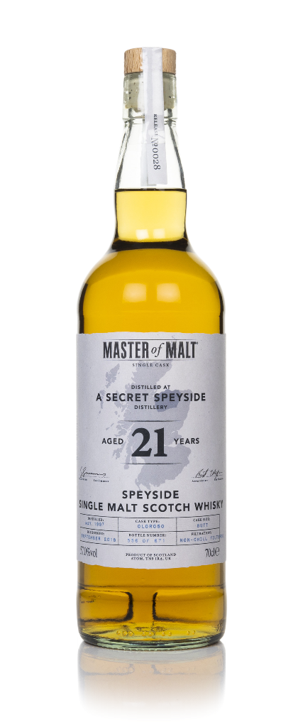 Secret Speyside Distillery 21 Year Old Single Cask (Master of Malt) 70cl product image