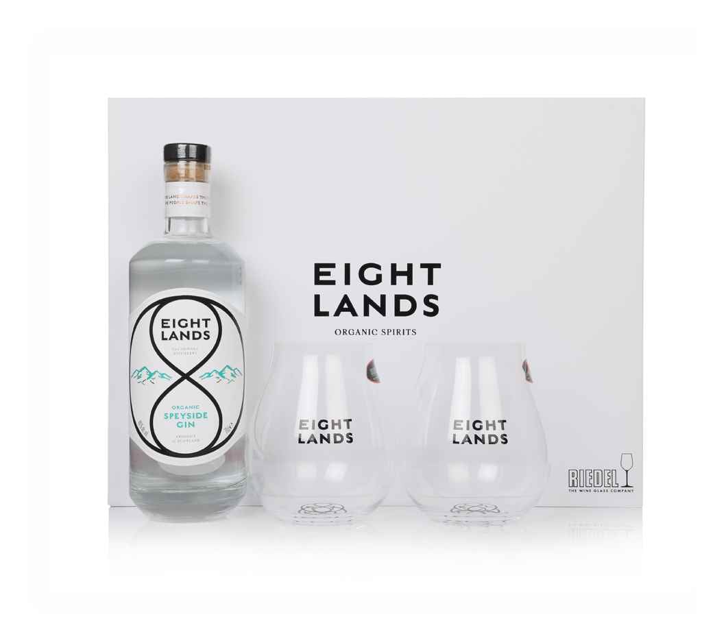 Eight Lands Gin Gift Set with 2x Glasses 70cl product image