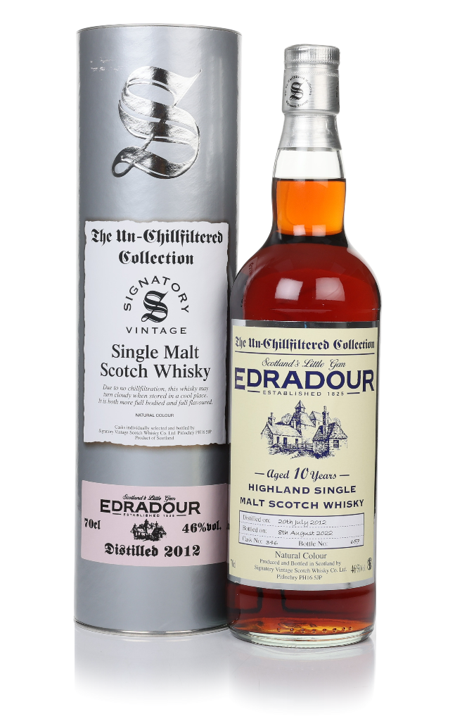 Edradour 10 Year Old 2012 (cask 346) - Un-Chillfiltered Collection (Signatory) 70cl product image