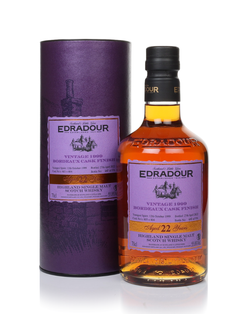 Edradour 22 Year Old 1999 (cask 803 & 804) - Bordeaux Cask Finish 70cl product image