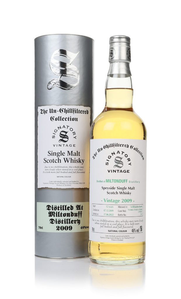 Miltonduff 12 Year Old 2009 (casks 701804 & 701805 & 701806 & 701807) - Un-Chillfiltered Collection (Signatory) 70cl product image
