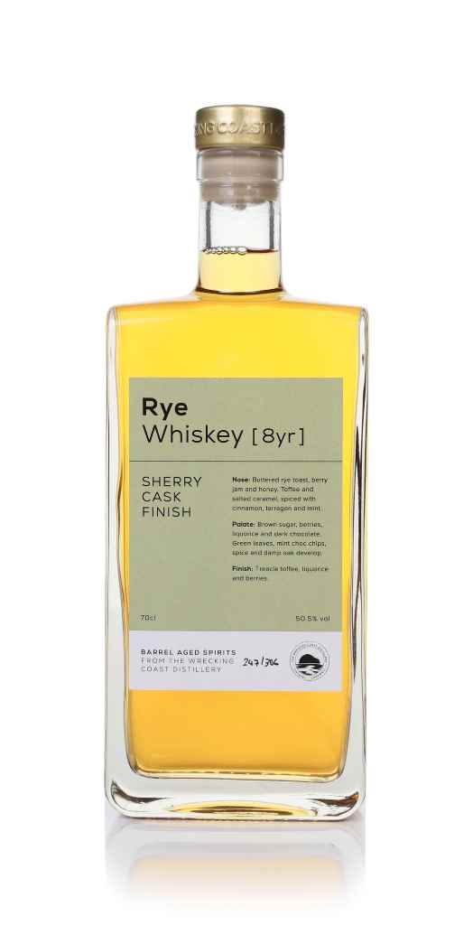 The Wrecking Coast Rye Whiskey 8 Year Old Sherry Cask Finish 70cl product image