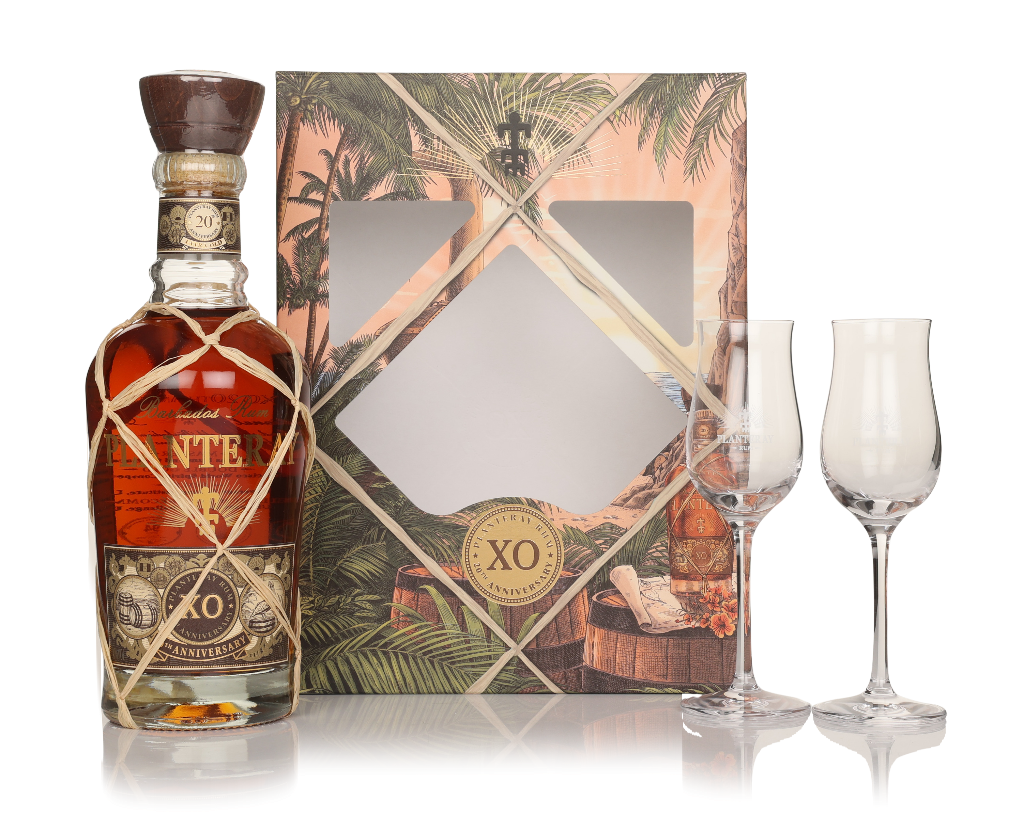 Planteray XO Barbados 20th Anniversary Gift Pack with 2x Glasses 70cl product image