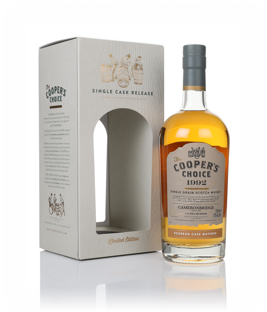 Cameronbridge 29 Year Old 1992 (cask 115060) - The Cooper's Choice (The Vintage Malt Whisky Co.) 70cl product image